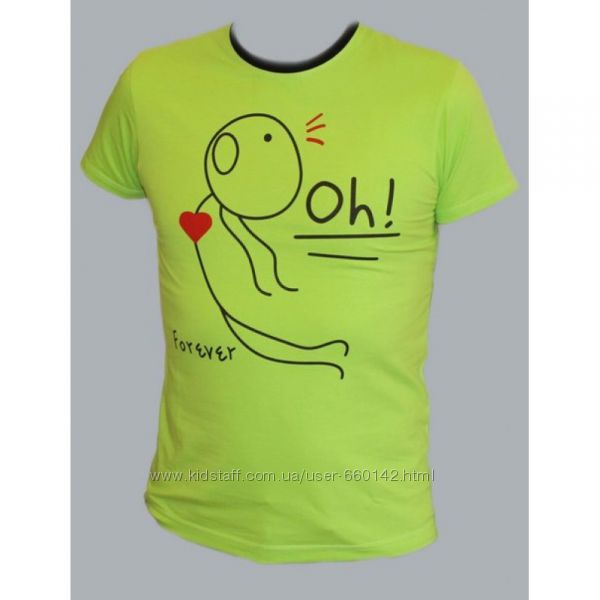 Парная футболка Love Story мужская в салатовом цвете размер 48L