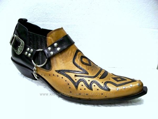 Красивые песочные Казаки Etor мужские туфли на кожаной подошве