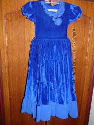 платье  бархат, нарядное 4-7 лет