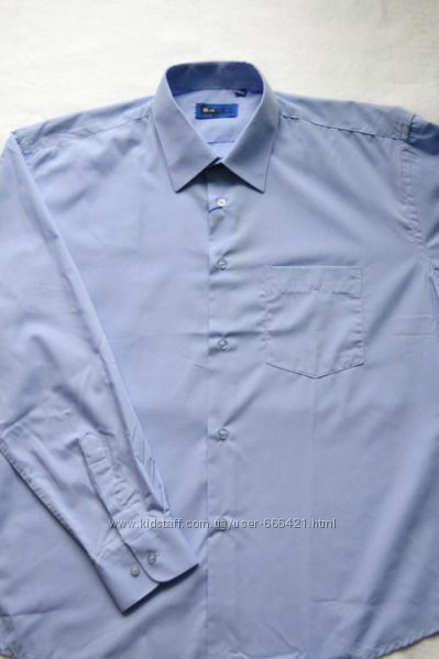 Классическая мужская рубашка голубая