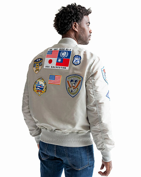 Бомбер Top Gun OFFICIAL PATCHES MA-1 Nylon Bomber