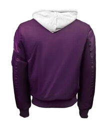 Бомбер Top Gun MA-1 Nylon Bomber jacket with hoodie Purple