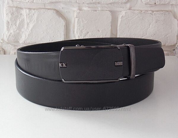 Мужской кожаный ремень-автомат / пасок шкіряний автомат чоловічий