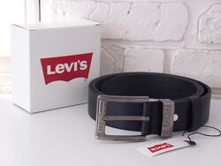 Ремень мужской кожаный Levis / чоловічий ремінь шкіряний