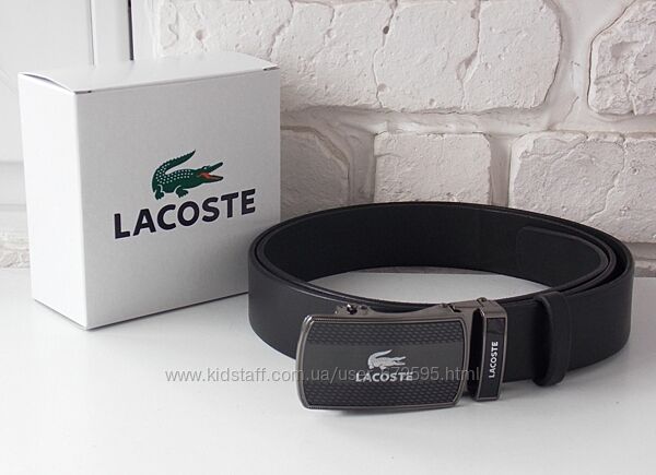 Ремінь автомат чоловічий шкіряний Lacoste / Мужской кожаный ремень