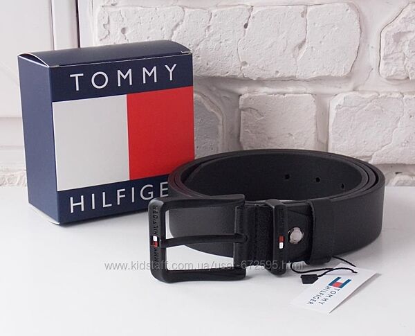 Мужской кожаный ремень Tommy Hilfiger / чоловічий пояс шкіряний