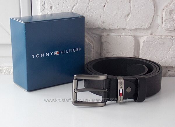 Мужской кожаный ремень Tommy Hilfiger / шкіряний ремінь чоловічий