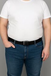 Тканевый мужской ремень большого размера 135 см Польша