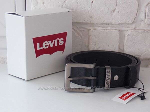 Кожаный мужской ремень Levis / шкіряний ремінь чоловічий Levis