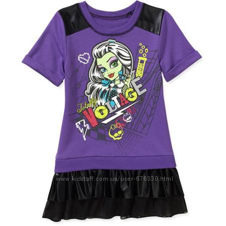 Классные яркие футболочки туники Monster High 7-8 10-12 лет из Америки
