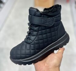 Женские зимние ботинки на платформе, цвет черный