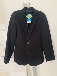 Новый черный школьный пиджак George на мальчика 9-10 лет рост 135-140 см