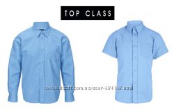Рубашки сорочки шведки школьные голубые для школы, бренд Top Class Англия