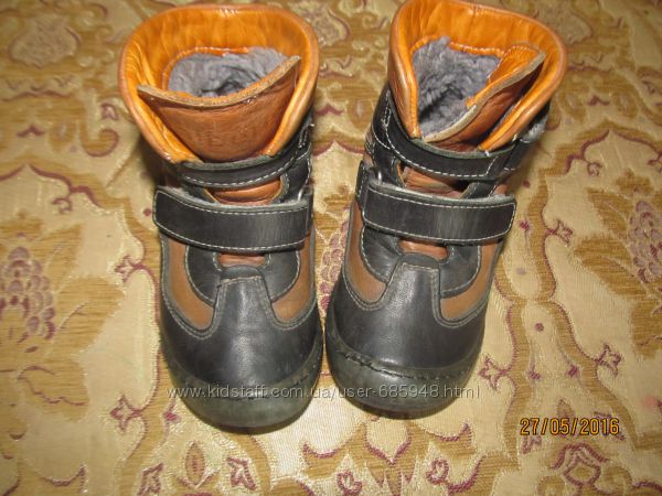 Отличные кожаные ботиночки р. 24 зима