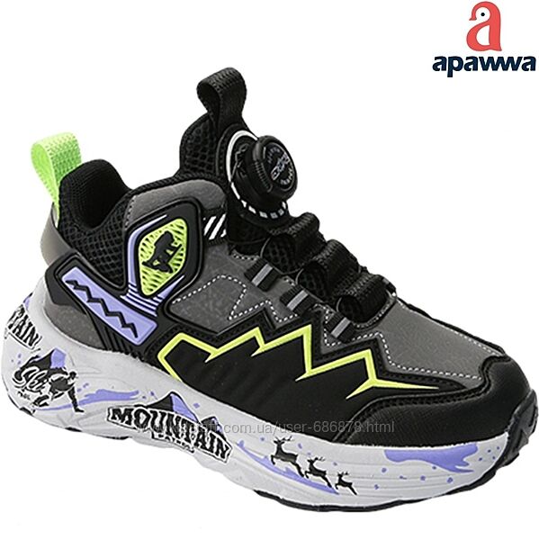 Кросівки дитячі Apawwa W2720R black-green 34-39