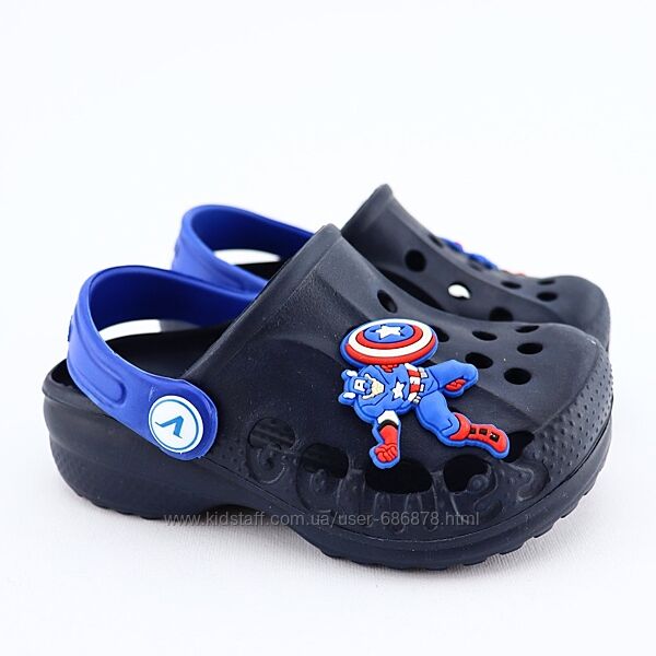 Дитячі темно-сині крокси дитяча літнє взуття тм Віталія Crocs