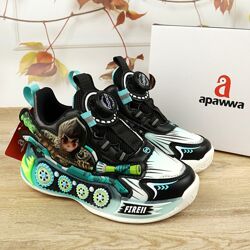 Кросівки дитячі Apawwa W2710R black-green 26-30