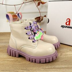 Черевики дитячі Apawwa N752 beige-purple 21-25