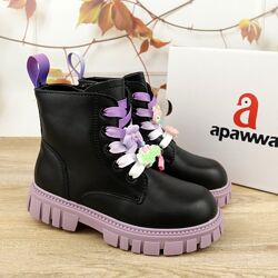 Черевики дитячі Apawwa N755 black-purple 26-31