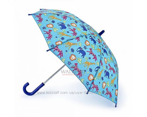 Детский зонт-трость Fulton Junior-4 C724 - Jungle Chnms Джунгли