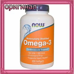 Now foods Omega Омега 3 с сайта iHerb 100,200,500 шт. В наличии