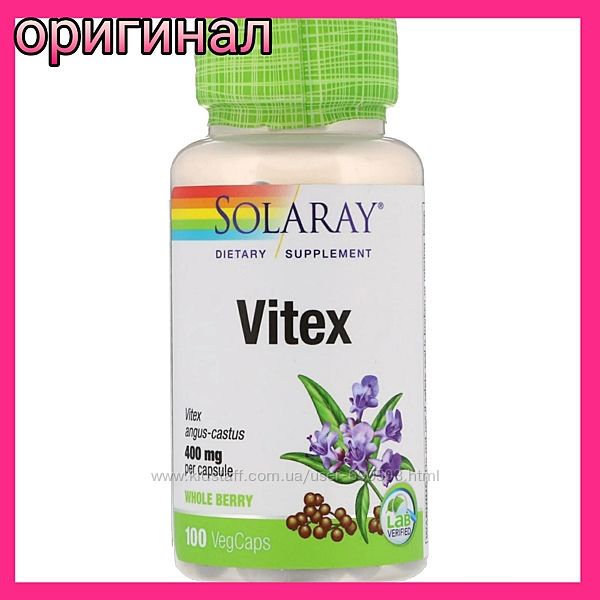 Solaray, Витекс для женского здоровья, 400 мг. ,100 шт.