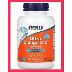 Now Foods Ultra Omega 3-D, 90 капсул