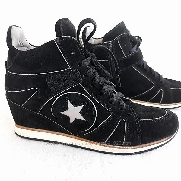 Кросівки снікерси замша танкетка, устілка 24,5 см.