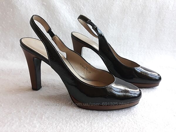Туфлі слінгбек шкіра лак, устілка 24 см.