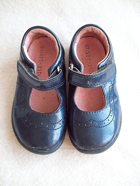 Туфли синие кожа лак, стелька 13,5 см.