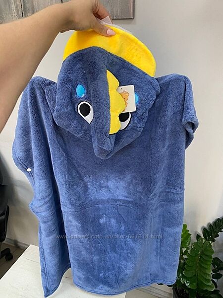 Полотенце-халат детский после ванной/басейна самое то