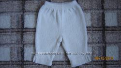 Флисовые молочные штаны в сердечки р. 62 см