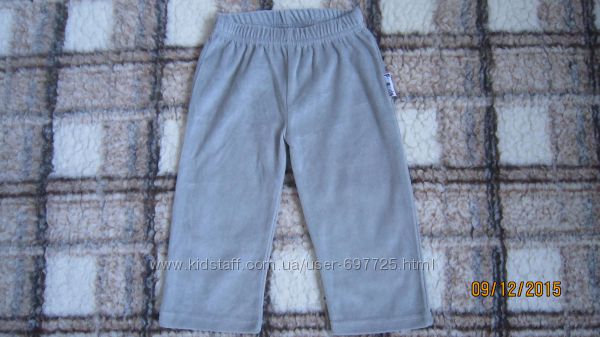Серые велюровые штаны Lupilu р. 74-80 6-12 мес