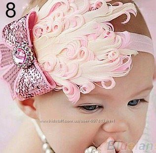 Сказочно красивые повязки на голову для малышек из перьев