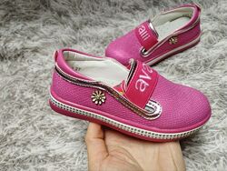 Дитячі рожеві мокасини, туфлі для дівчинки, 26-31рр