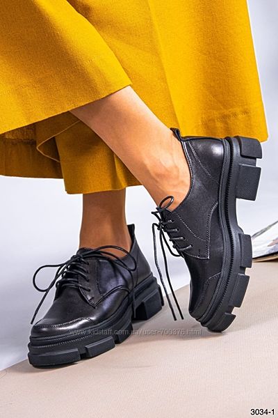 Туфли MK, натуральная кожа, чёрные