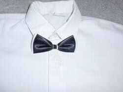 красивая школьная белая рубашка бабочка