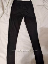 Черные женские трикотажные лосины леггинсы