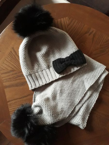 шикарный комплект шапка и шарф