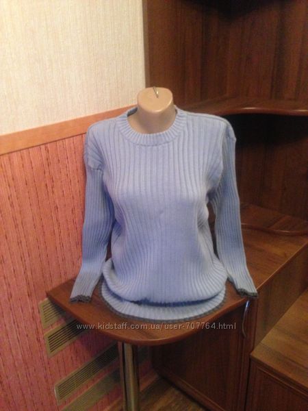 свитер нежного серо-голубого цвета, бренд Bonprix, Бангладеш, теплый, пролет