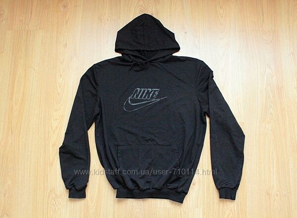 Худі логотип Nike кенгуру батнік чорний