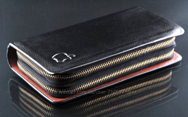  Мужской клатч Apple кошелёк барсетка сумка цвет черного шоколада