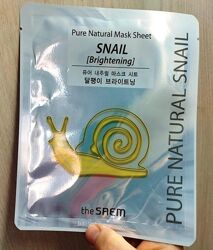 The Saem Pure Natural Mask Sheet Snail Тканевая маска для лица с улиткой
