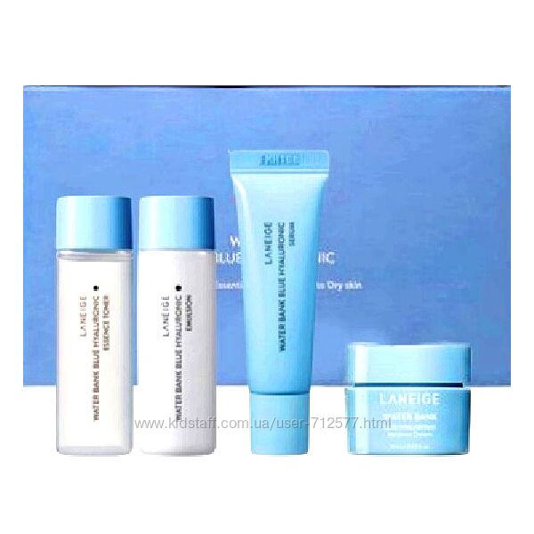 LANEIGE Water bank Blue Hyaluronic 4 Step Essential Kit Набор мини версий
