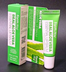 FarmStay Real Aloe Vera Essential Lip Balm 10 мл бальзам для губ с алое