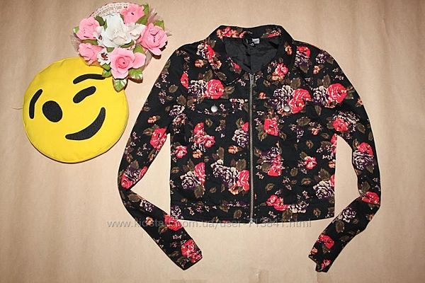 Пиджак куртка с цветочным принтом