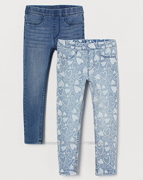 Джеггинсы, джинсовые леггинсы H&M, размер 7-8 лет