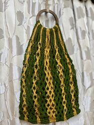 Сумка шопер Вязана з натуральних ниток, шопер hand made