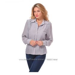 Блуза - рубашка женская серая