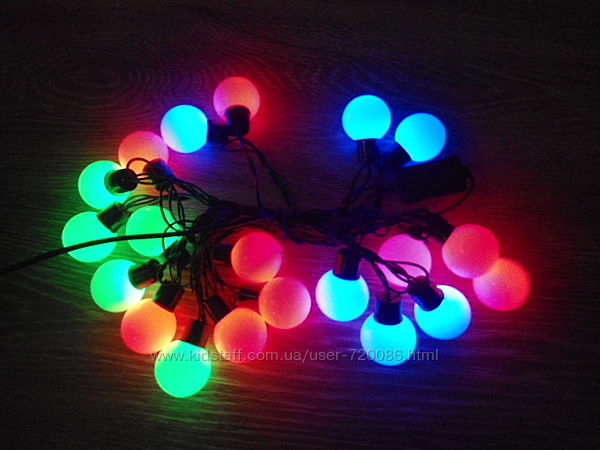  Новорічна світлодіодна гірлянда Кульки Великі 20 LED 4,50 м